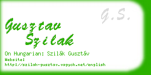 gusztav szilak business card